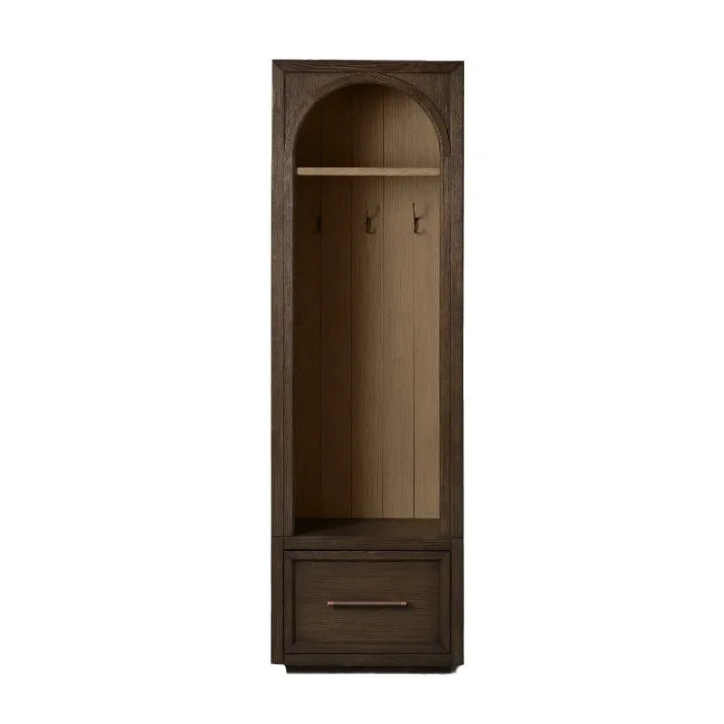 

American rural retro home solid wood side cabinet living room decorative cabinet