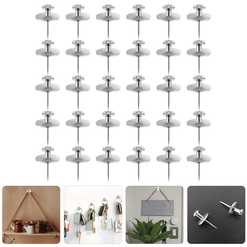 30 Pcs Thumbtack Multi-function Push Pin Compact Thumbtacks Convenient Pushpins Flat Top Cork Board