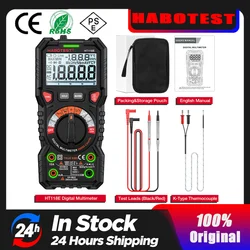 Habotest ht118e multímetro digital 20000 contagens true rms ncv hz multímetros transistor testador voltimetro medidor de capacitância