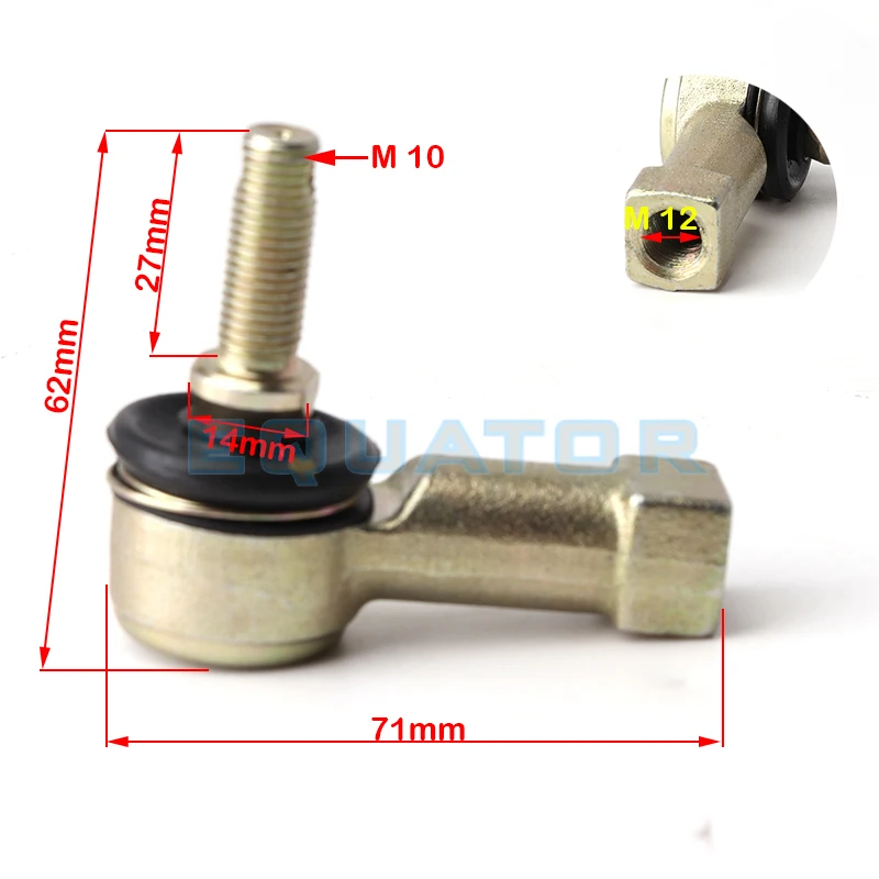 M10-M12 Tie Rod Ends Kit Ball Joints Fit For Quad ATV Adly Her Chee Rs 50 LC Honda Quad TRX 250R 300X 400EX 450ER Brute parts