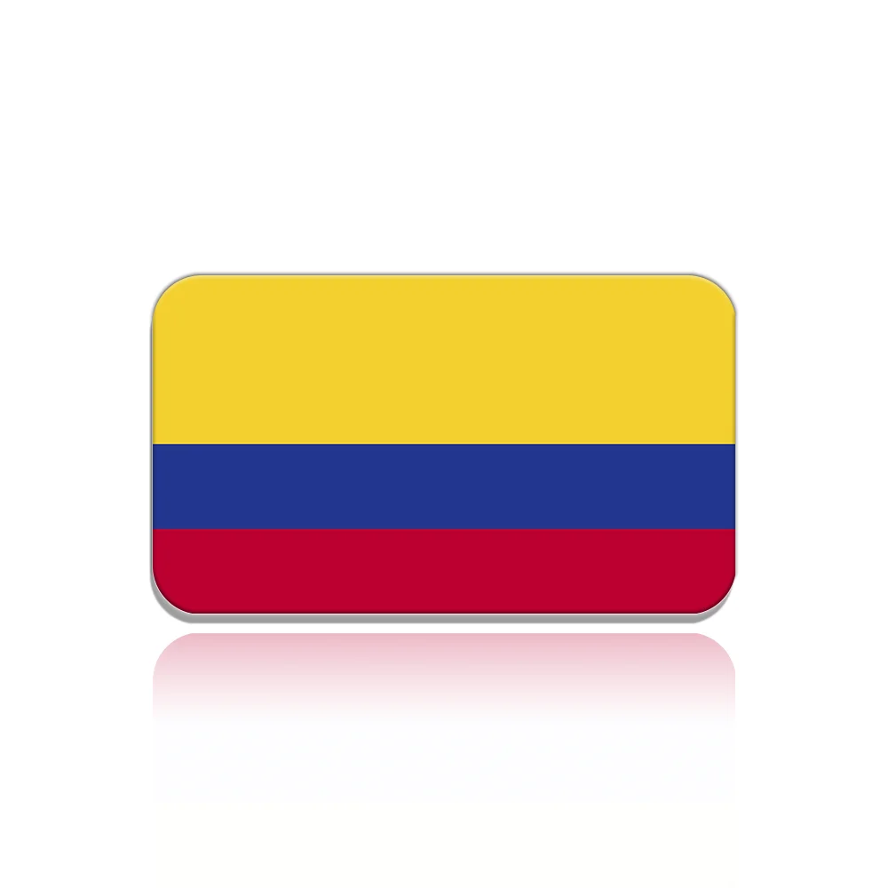 Colombia Flag Brooch Pins Backpack Clothes Lapel Badge Charm Jewelry Gift for Women Men