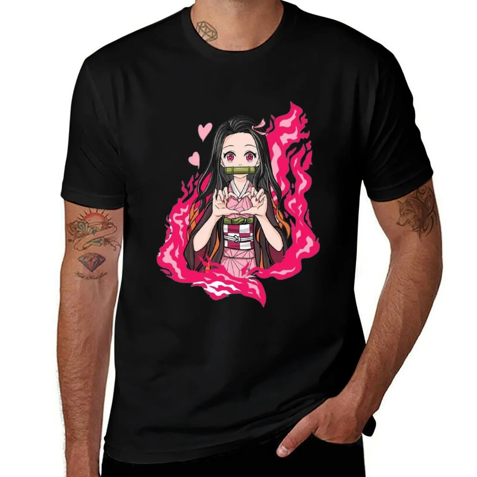 

I love you nezuko T-Shirt men t shirt cotton 100% man graphic t shirt