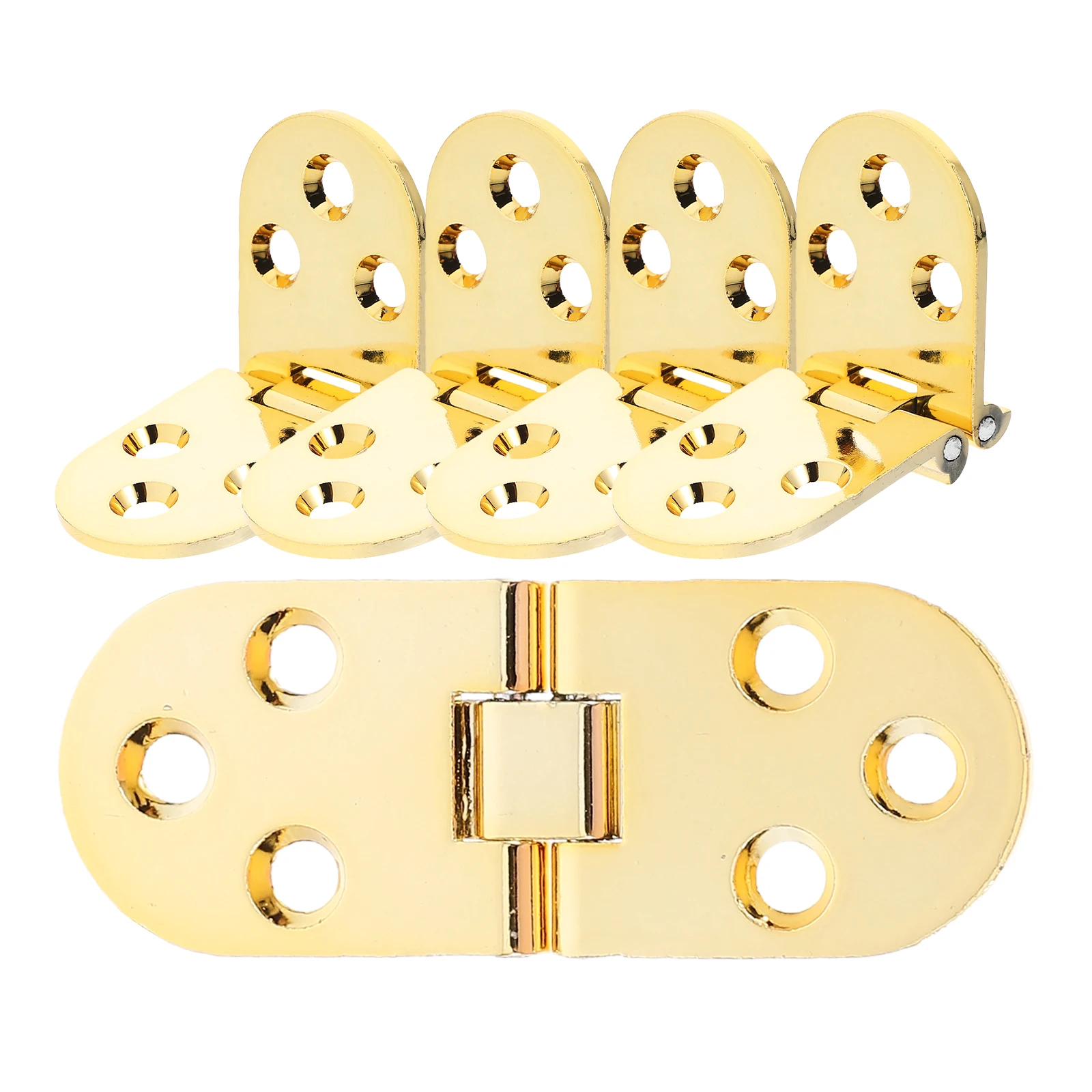 

6pcs Aluminum Alloy Hinges Cupboard Door Folding Table Flip Round Edge Hidden Drawer Front Wall Mount Replaceable Small Durable