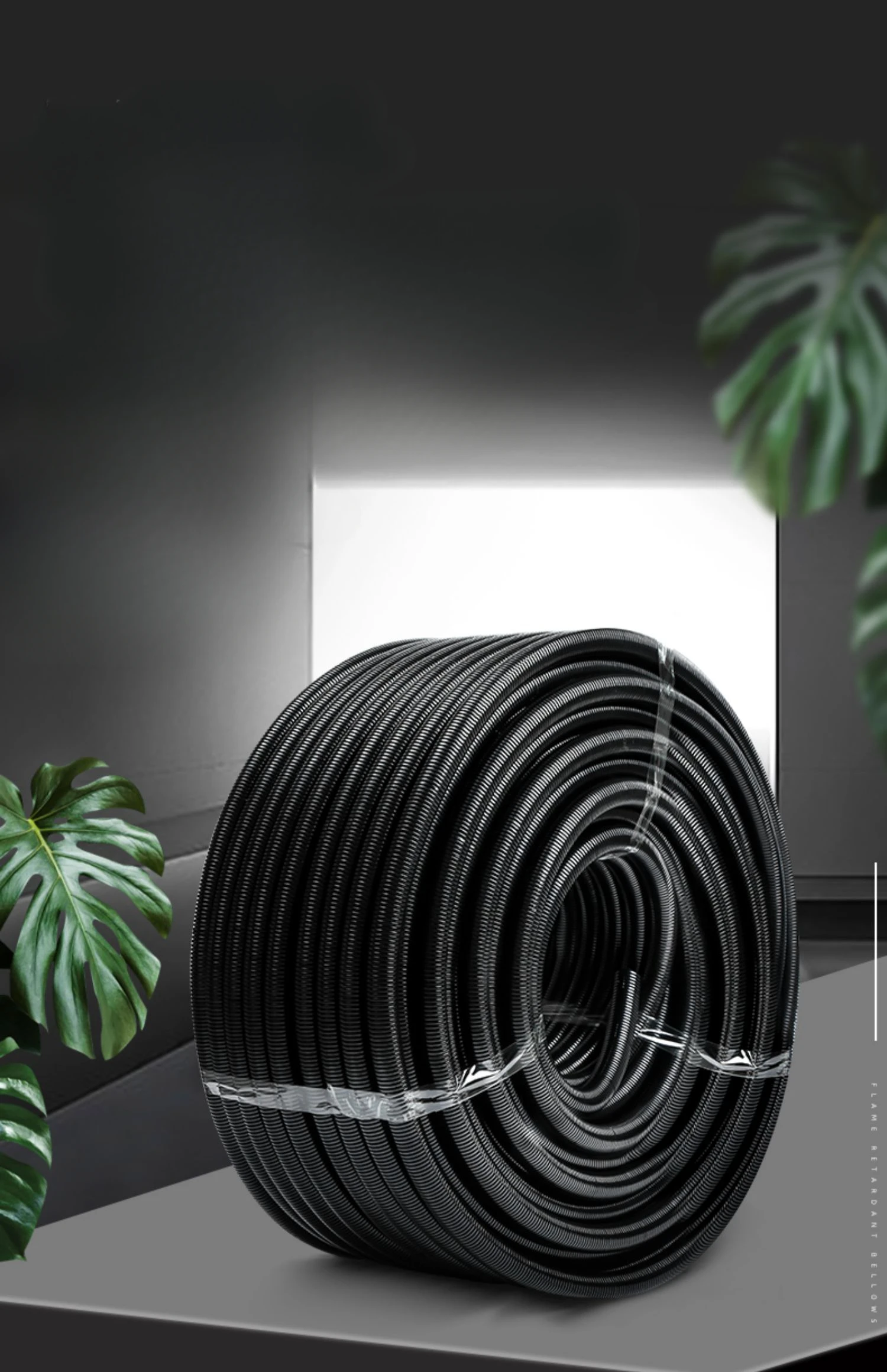 PP Flame-retardant Corrugated Hose Threading Pipe Electrical Wire Protective Sleeve PA Nylon Openable Plastic Threaded