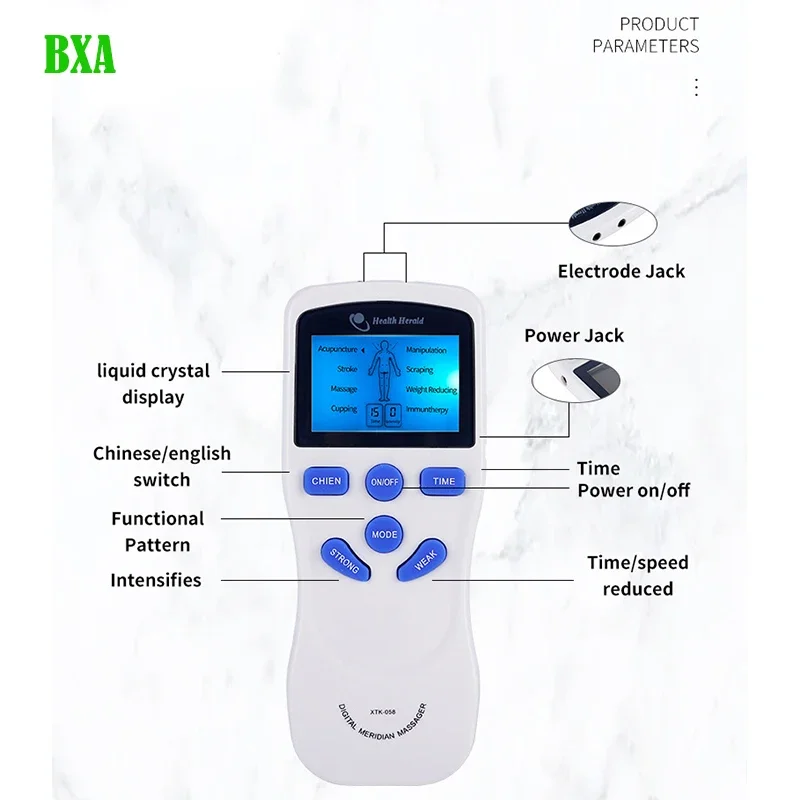 

Обновление BXA, перезаряжаемый терапевтический стимулятор мышц TENS EMS, цифровое терапевтическое массажное устройство для стимулятора мышц тела