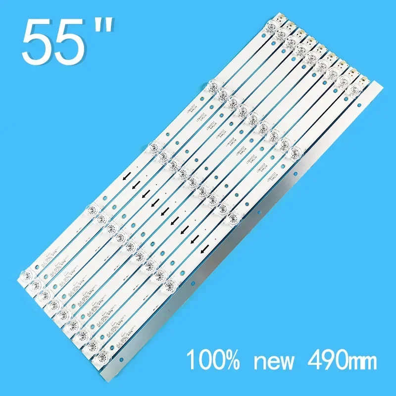 10pcs=1set 3v 490mm For 55