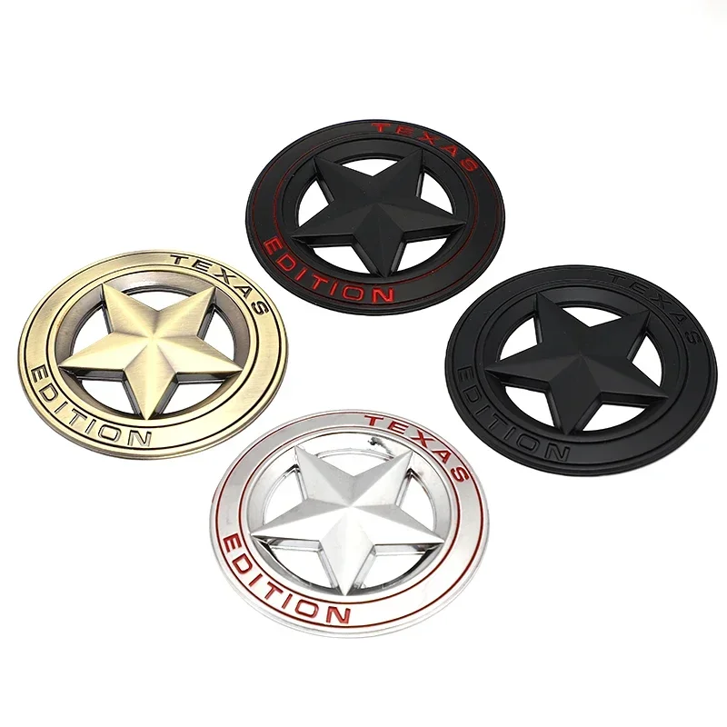3D TEXAS EDITION Metal Car Sticker Star Logo Emblem Badge Car Styling Side Tail Sticker for Jeep Wrangler Liberty Grand Cherokee