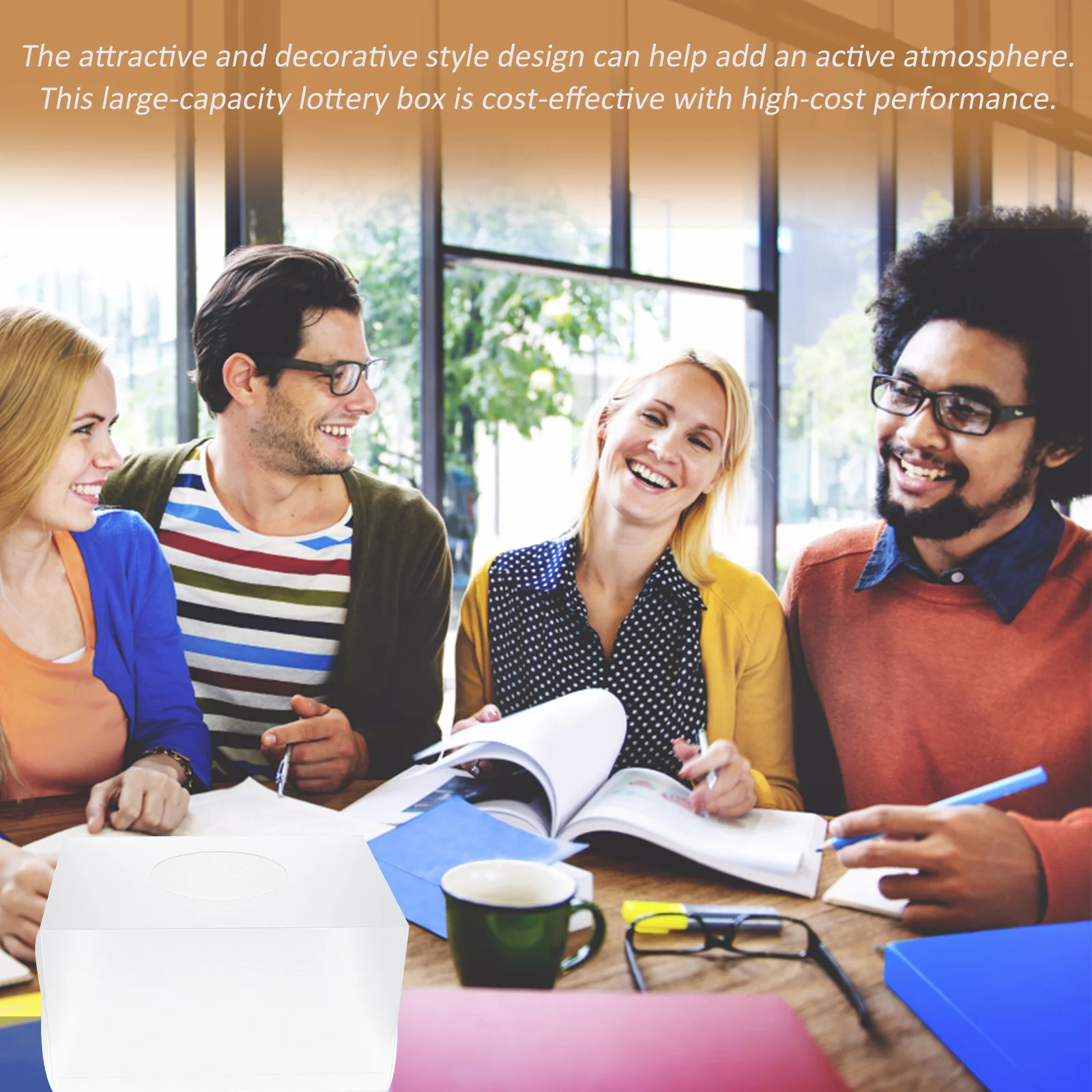 

2Pcs Clear Acrylic Lottery Box Sturdy Detachable Design Fundraising Polling Storage Container Large Capacity