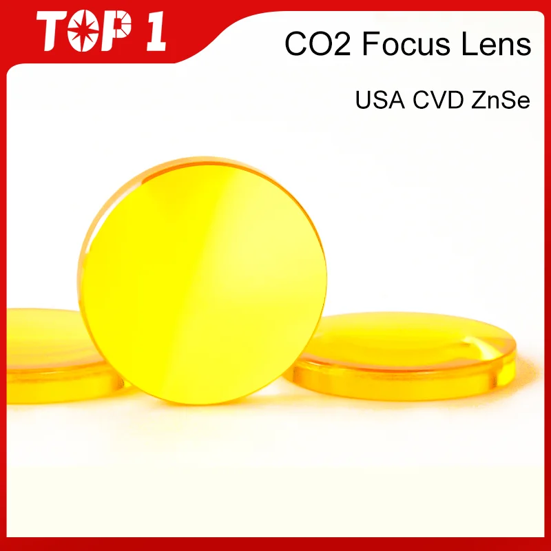 TOP1 CO2 Focusing Lens USA CVD China PVD ZnSe Dia.15 18 19.05 FL38.1 50.8 63.5 for CO2 Laser Engraving Cutting Machine