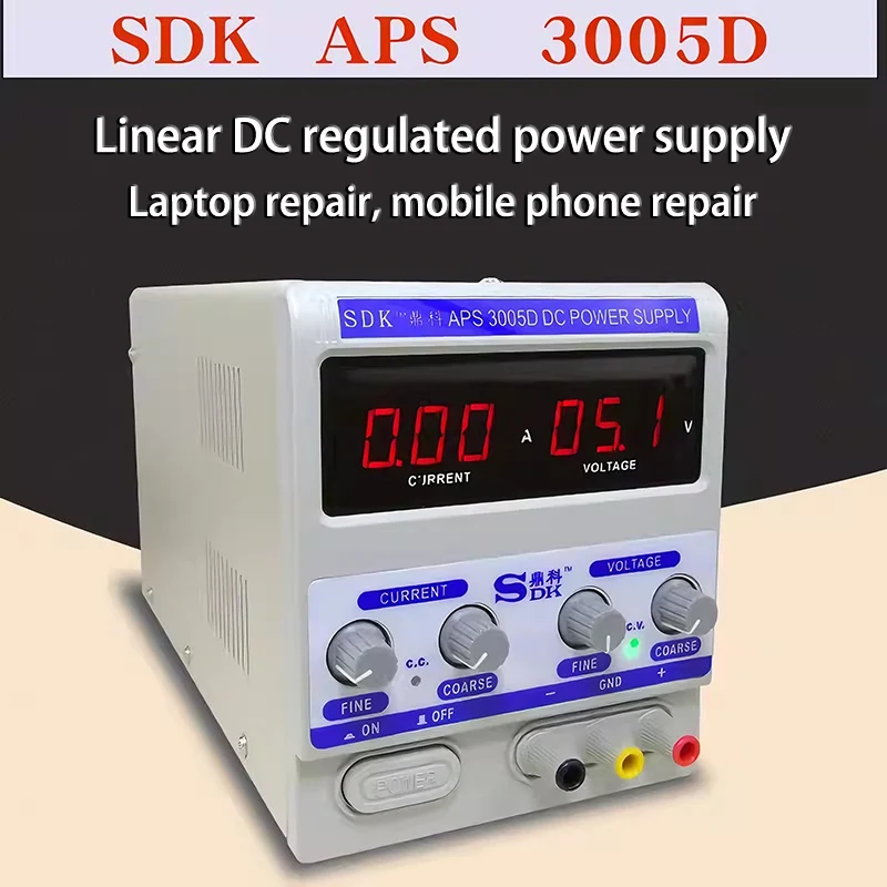Adjustable DC Power Supply 3005D Computer Maintenance Power 30V5A DC Regulated Power Supply Phone Repair Tool