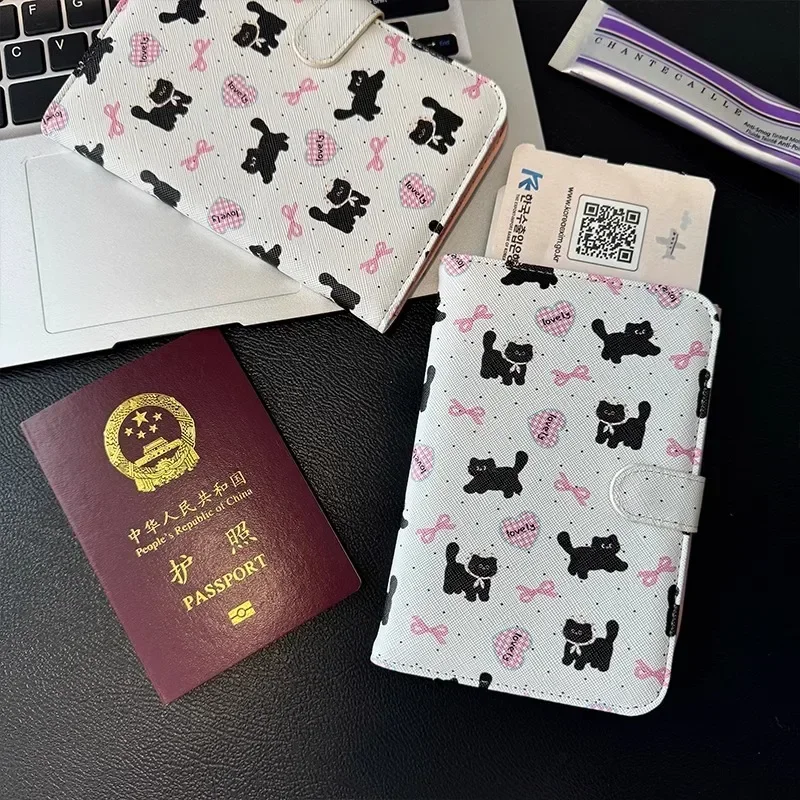 1PC Fashion New PU Women Passport Holder Couple Models Girls Travel Passport Cover Unisex Card Case Man Card Holder Wallet