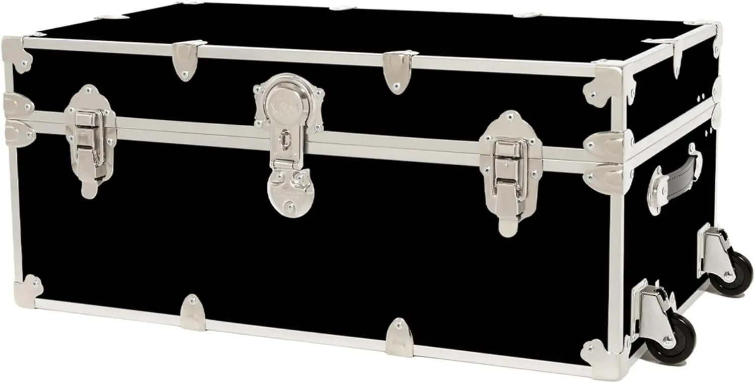 

Rhino Trunk & Case Large Armor Camp Trunk with Removeable Wheels - Secure Dorm Storage Chest, Ideal Summer Camper Footlocke