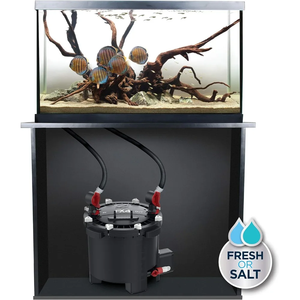 

High Performance Canister Aquarium Filter - Multi-Stage Filtration, Built-In Powered Water Change System