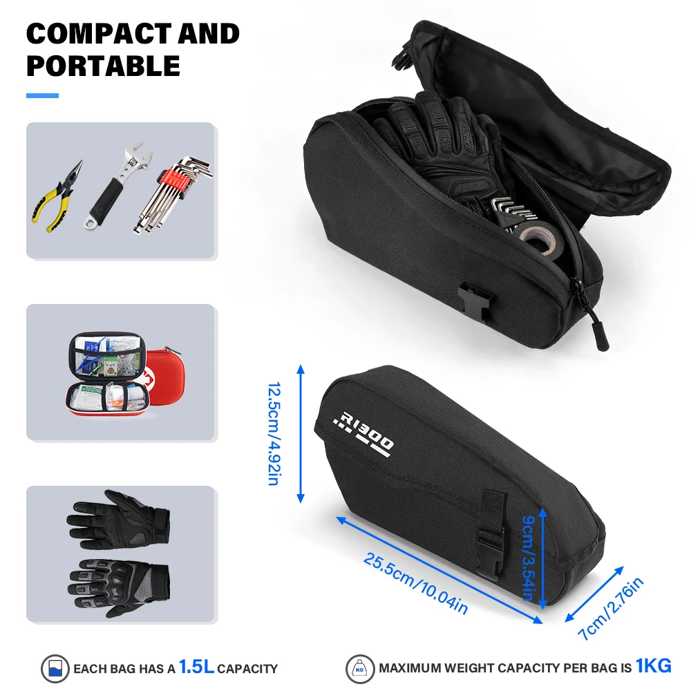 For BMW R1300GS ADVENTURE R1300 GS ADV R 1300 GS ADV 2024- Side Frame Bags Frame tool Bags Storage Bags Motorcycle Accessories