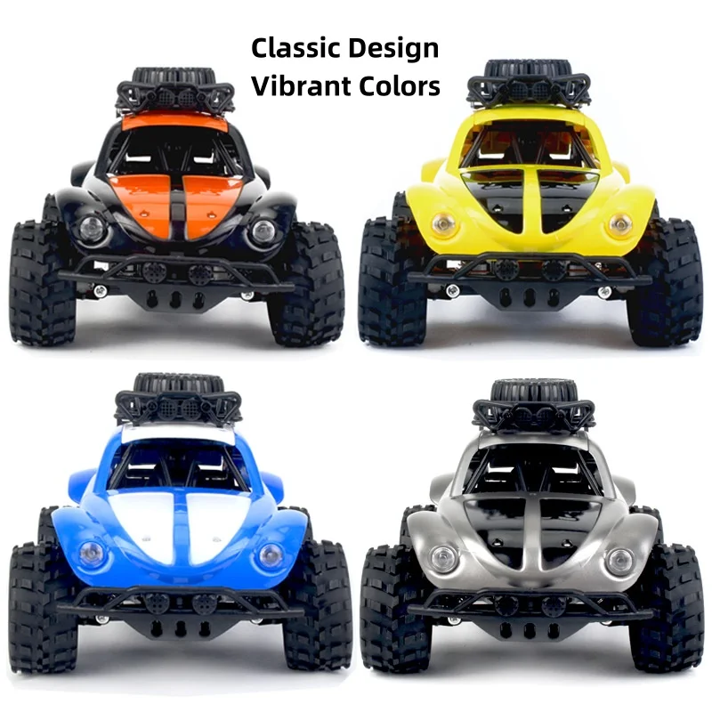 Nieuwe 1:18 Kever Stijl 2.4g Rc Auto Hoge Snelheid Off-Road Buggy Led Verlichting Echte Elektrische Mini Rc Crawler Speelgoed Voor Kinderen Gift