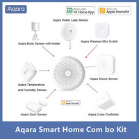 Aqara Smart Home Kit Aqara Gateway M1S Hub Human Body Wireless Switch Temperature Water Sensor Door Sensor For Mijia App Homekit