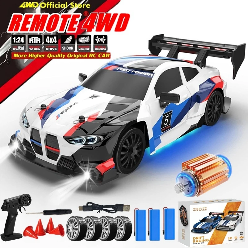 4WD 1:24 Telecomando Drift RC Auto Da Corsa 20 KM/H Ad Alta Velocità 4x4 RC Auto Modello di Veicolo Giocattolo Elettronico per I Bambini Regalo Dei Bambini