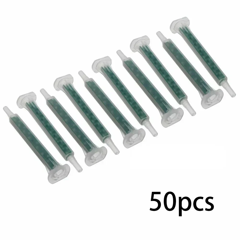50 Pieces 2K Epoxy Resin Mixing Nozzle Static Mixer Mixing Tube Sy Ringe For AB Glue G Un Two Component Liquid Mixer