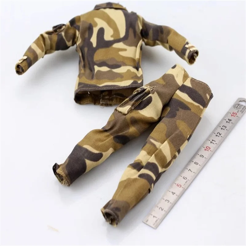 1/6 Female Soldier Camouflage Mercenaries Combat Clothing Top Pants Model Accessories Fit 12'' Action Figure Body In Stock