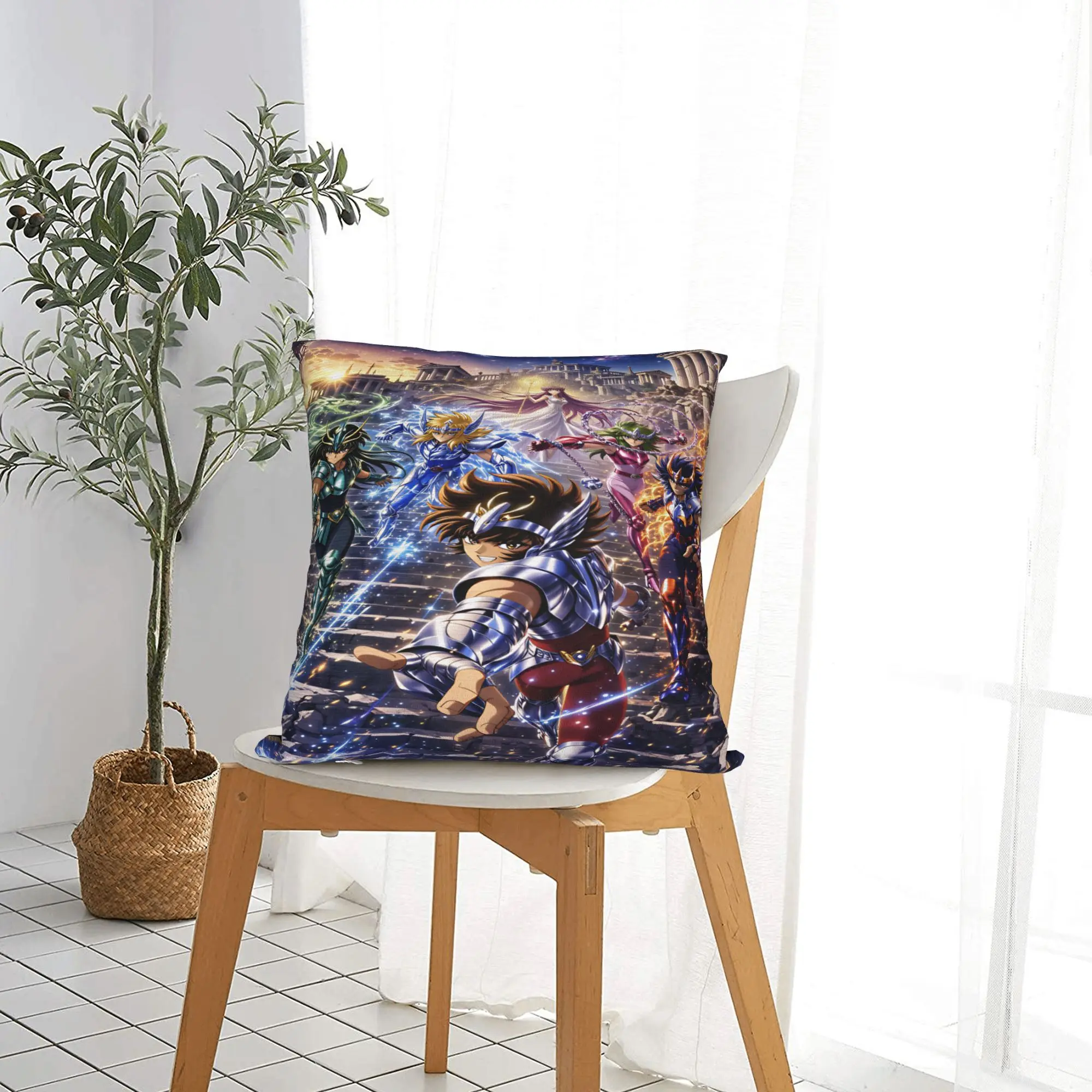 Saint Seiya Knights Z-Zodiac  Pillow Cover  Comfy Cushion Cover Morden Pillow Case For Wedding Party Home Decor