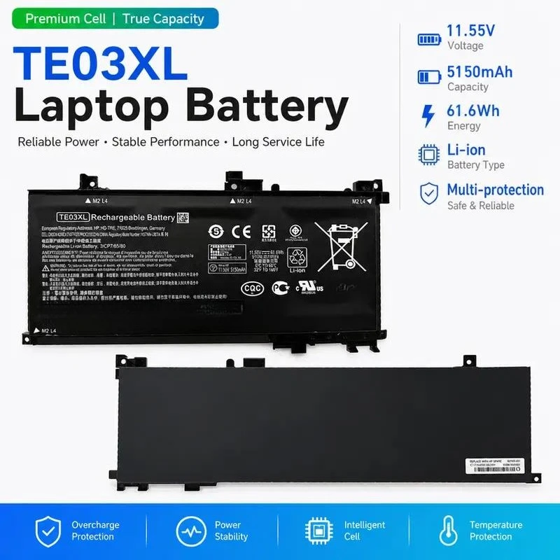 TE03XL Durable Laptop Battery for HP TE03XL Light and Shadow Shadow Wizard 2 TPN-Q173