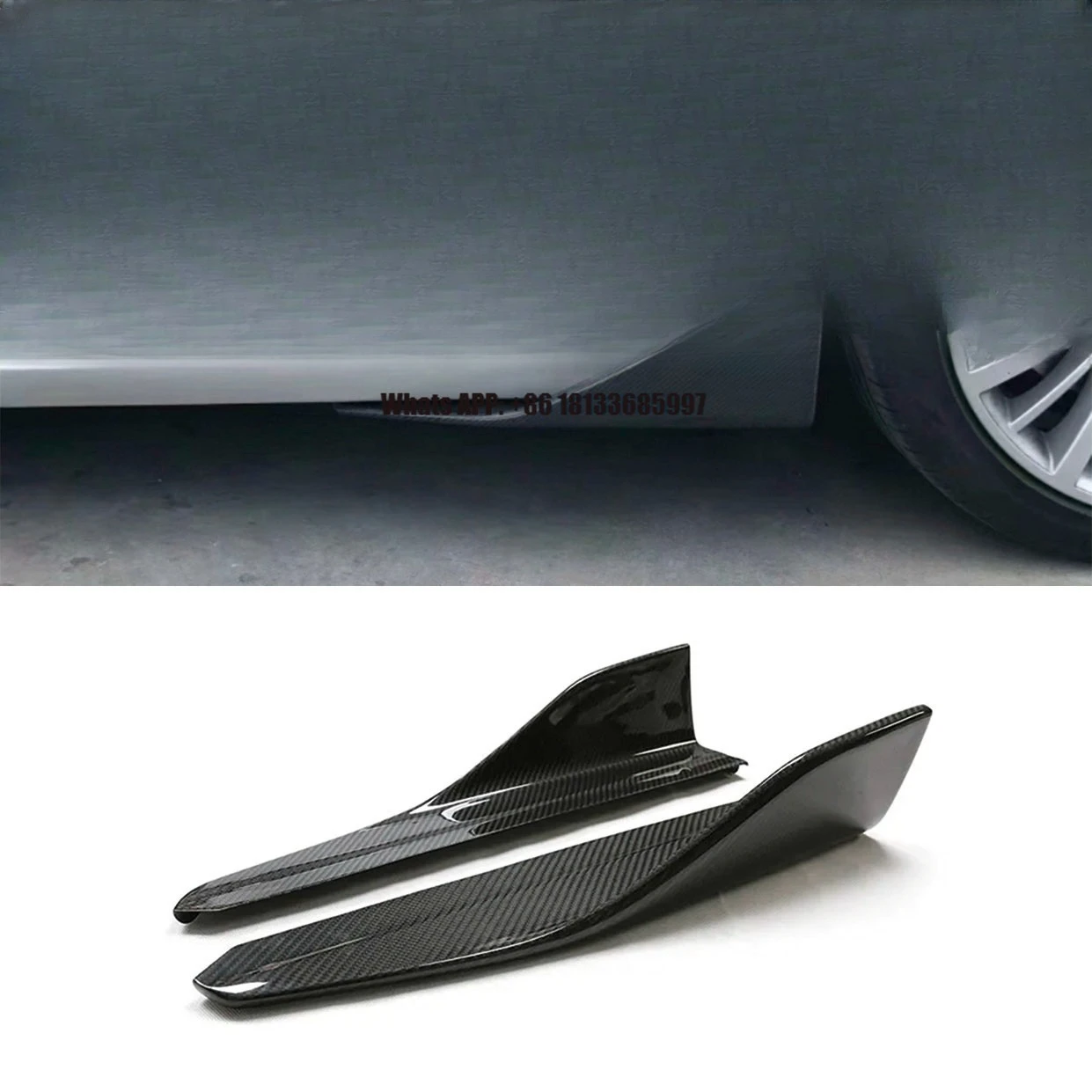 

For BMW M2 M2C F87 2014-2019 Carbon Fiber Side Skirts High Quality Bumper Auto Parts