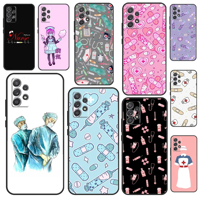 Nurse Medical Medicine Fundas For Samsung A53 A33 A23 A13 A73 A12 A22 A32 A42 A52 A72 A50 A51 A71 A14 A34 A54 Case