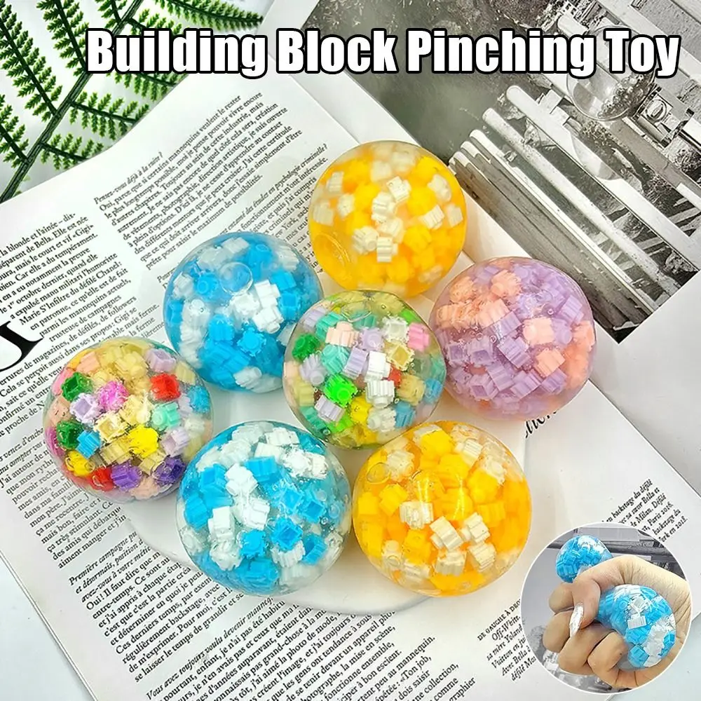 1Pcs Durable New Fidget Building Block Pinching Toy Plastic Simulation Squeeze Toy Brick Super Soft Stress Relief Toy