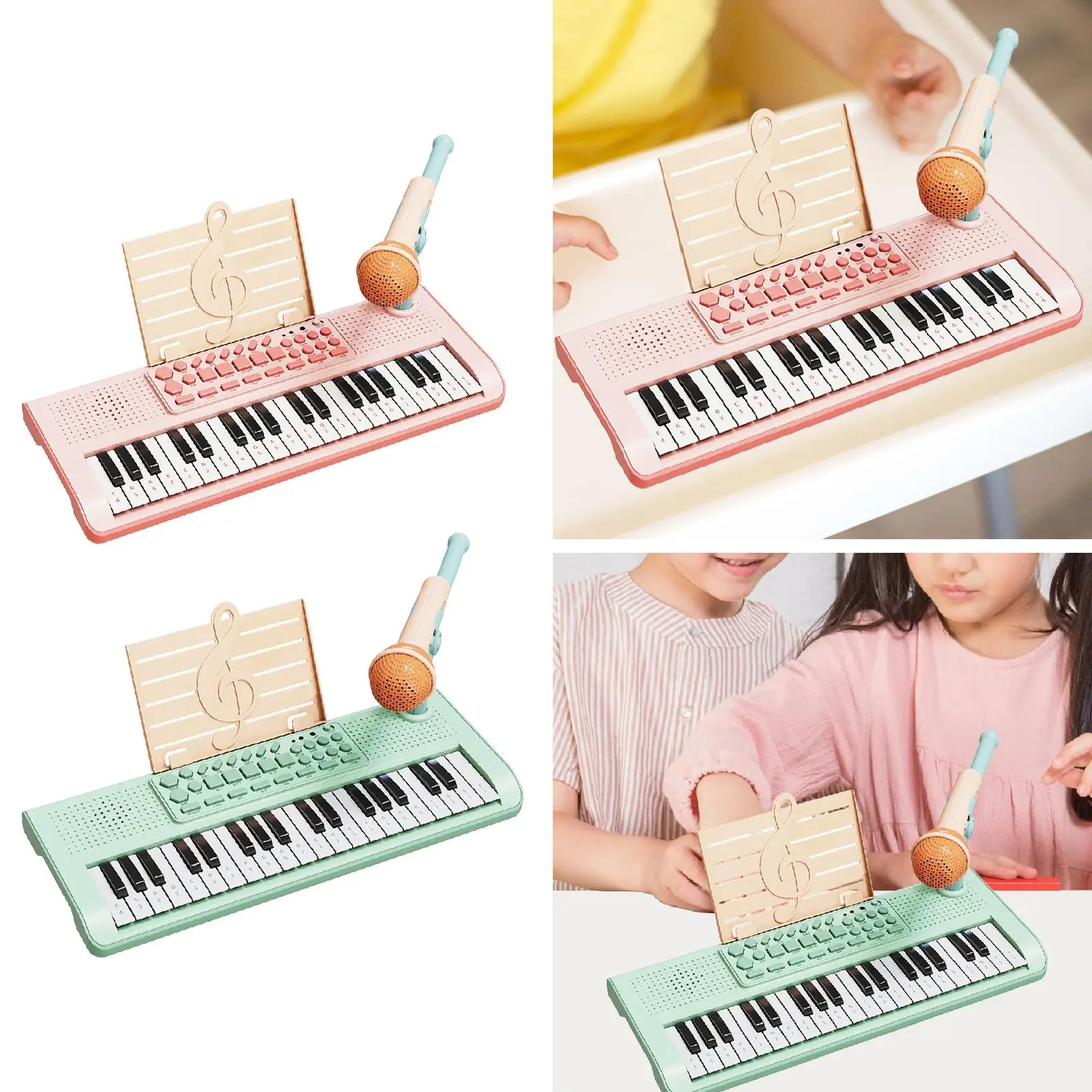 Kids Piano Keyboard Beginner Toy, Birthday Gift for Kids ,Portable ,Home Use Learning Educational with Microphone Small Piano view 3