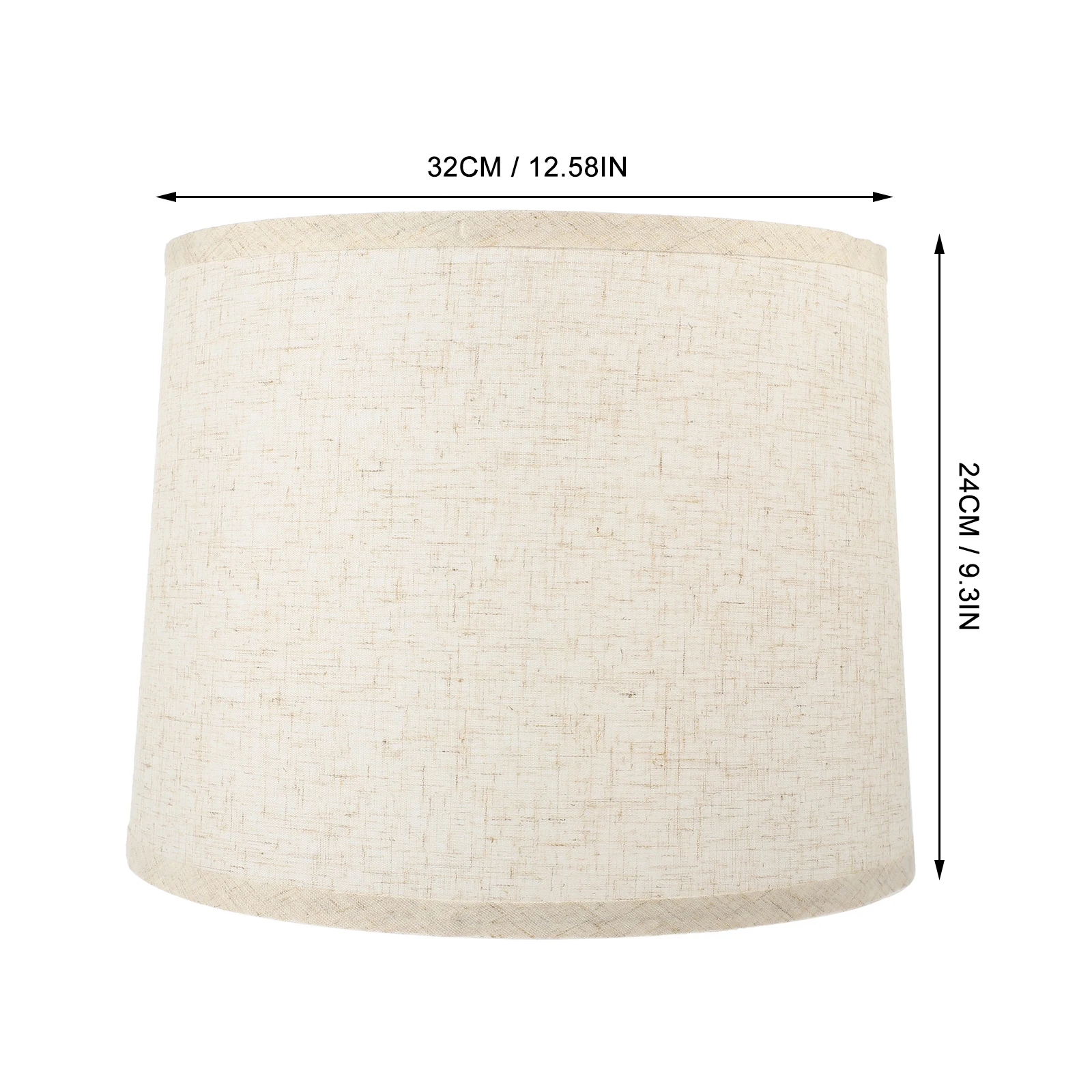 

Linen Lampshade Table Shades Small Desk Fabric Cover Iron Frame Drum Home Decor Bedroom Living Room Study Lamp Shades