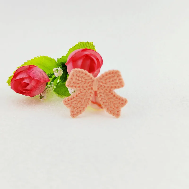50 Stück 35*25mm Wollschleifen-Applikationen für DIY-Kleidung, Hüte, Schuhe, Nähzubehör, Aufnäher, Kopfbedeckungen, Haarschleifen, Clips, Dekorationszubehör – Detail 5
