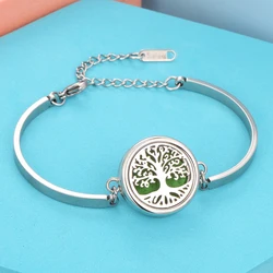 New Aromatherapy Bracelet Diffuser Cuff Bangles Rotate Open Locket Scent Perfume Aroma Diffuser Bracelet Essential Oil Bracelets