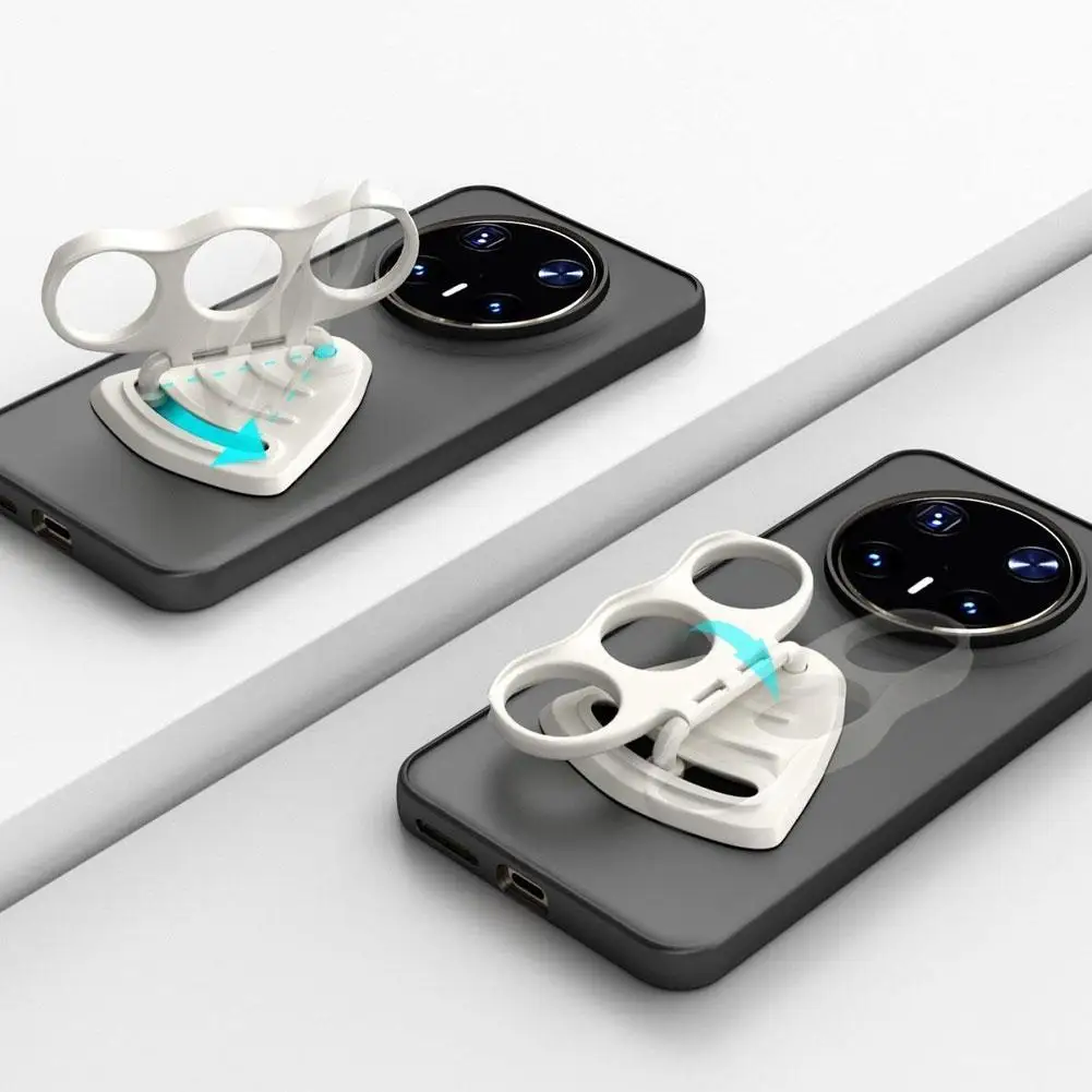 

Белая пряжка с отверстием для пальца, держатель для мобильного телефона, подвижный держатель, стабильные складные аксессуары, телефон для пожилых людей, телефон W3Y8