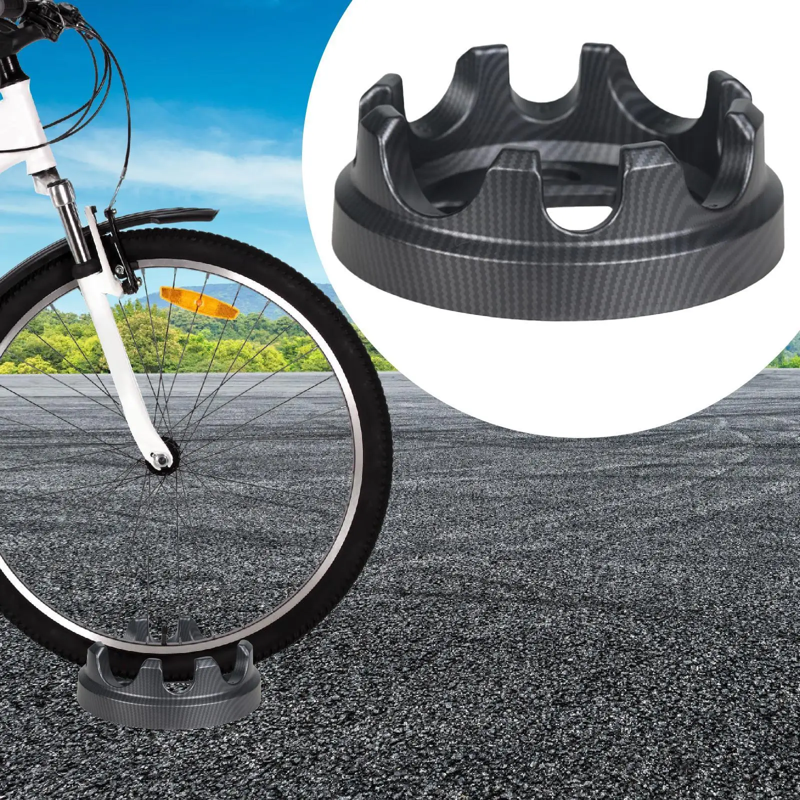 

Bike Front Wheel Riser Block Bicycle Display Rack Tool Repair Accessory Lightweight Bike Training Front Block for Riding Home