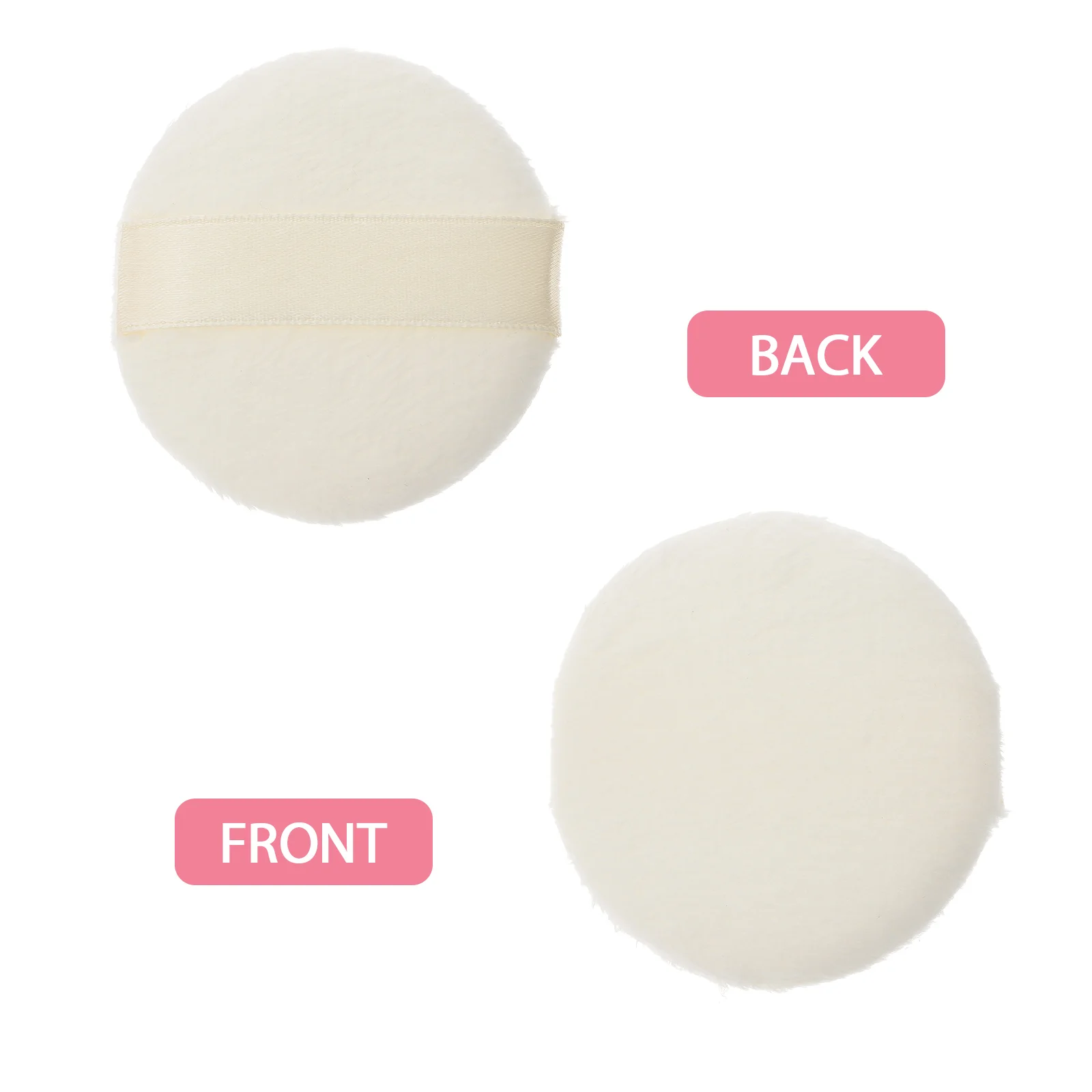 3 Pcs Ultra Short Plush Fluffy Powder Puff Comfortable Toddler Body Dusting Powder Puffs Talcum Powders Puff