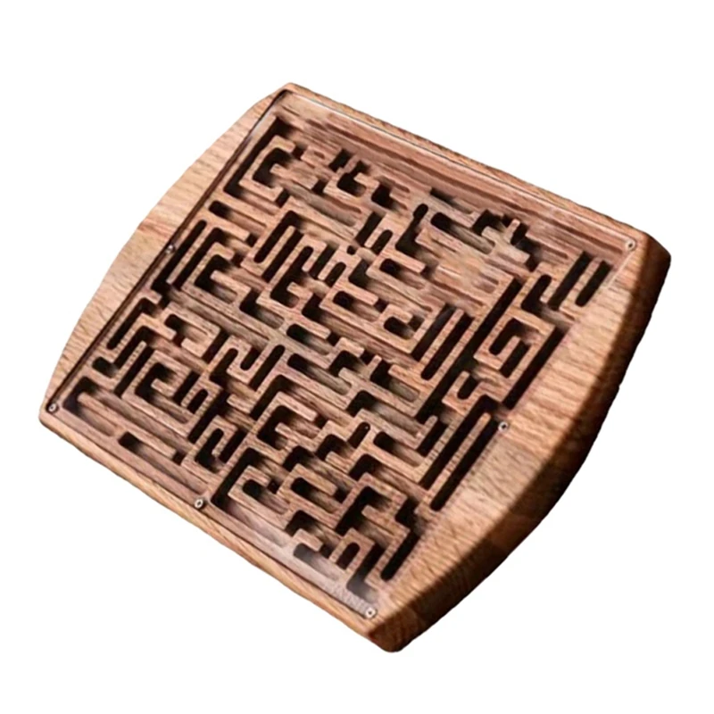 1 PCS Ball Maze Wooden Board Puzzle Roller Coaster Toy Balance Kids Toys Bead Balances Rolling Beads