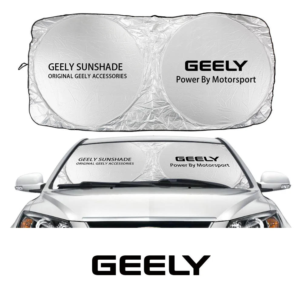 For Geely Monjaro Atlas Pro Tugella Geometry C Coolray Emgrand ec7 Car Windshield Cover Folding Sunshade UV Protection Shield