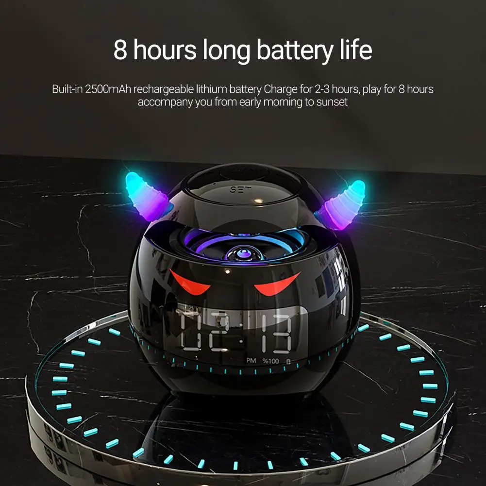 

Wireless Speaker High-quality Wide Application Subwoofer Bluetooth-compatible5.1 Stereo Loudspeaker Alarm Clock for Bedroom