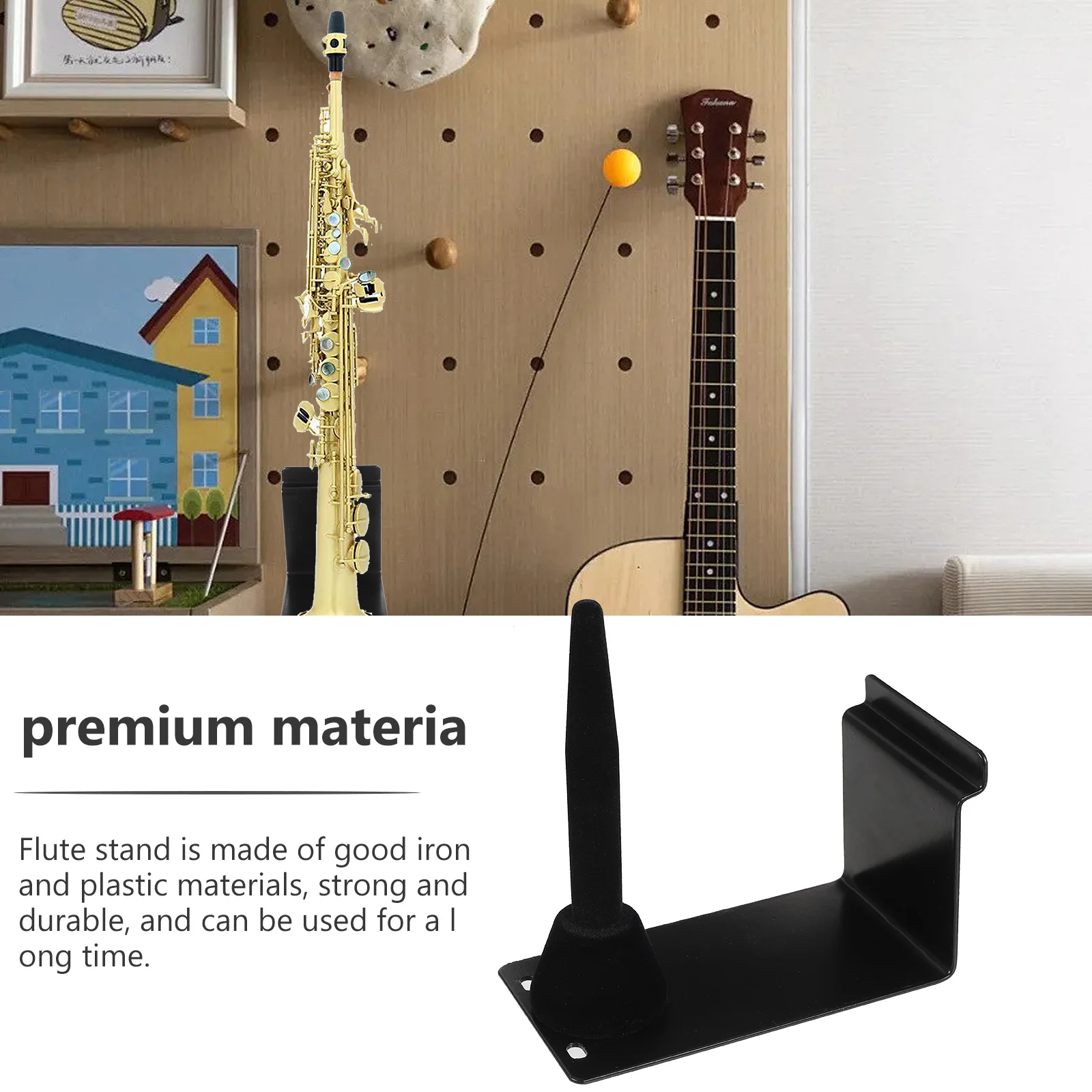 

Wind Instrument Hanging Rack Flute Wall Mount Saxophone Stand Musical Hanger Iron