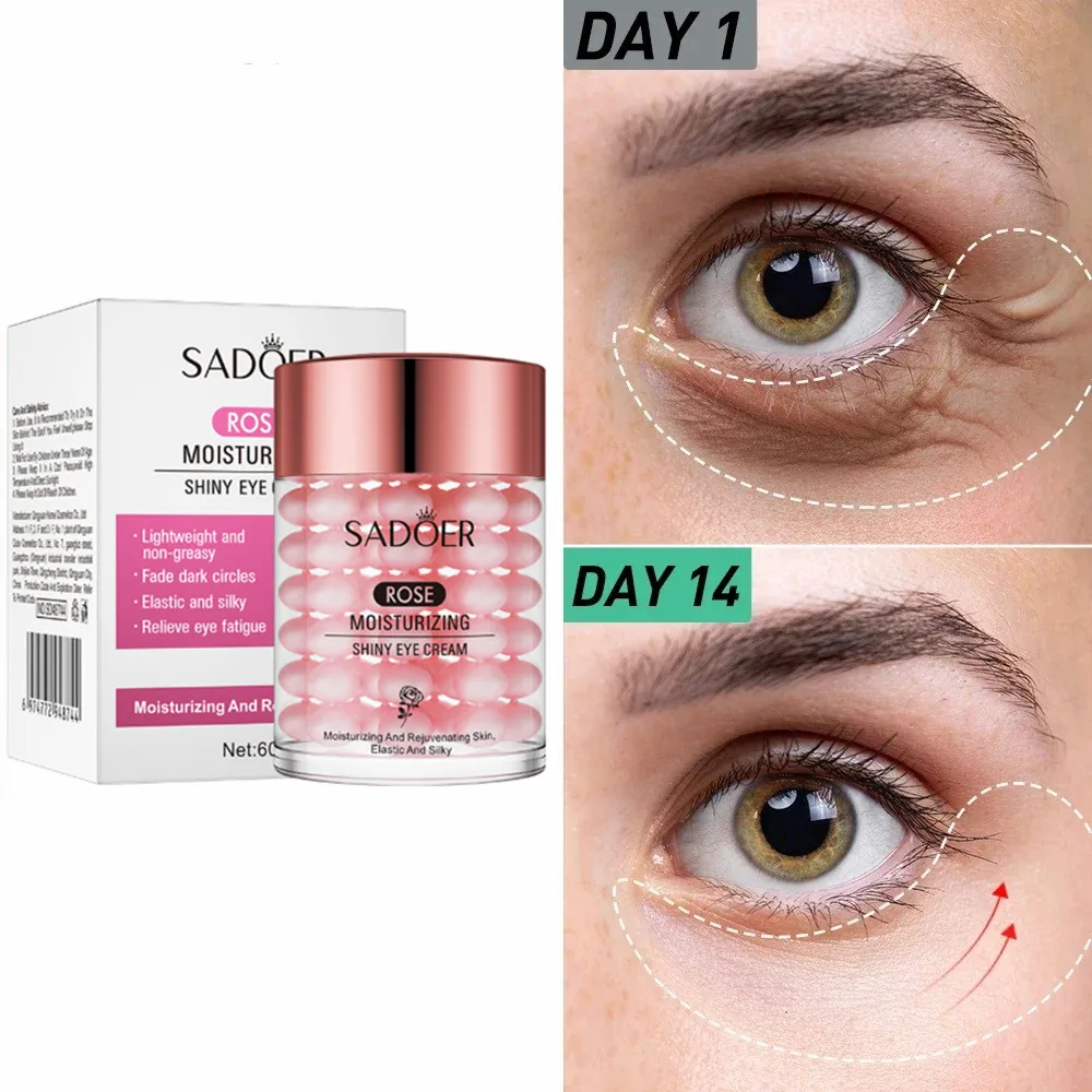 Sadoer rosa creme para os olhos anti círculos escuros remoção sacos de olho endurecimento hidratante beleza cremes para os olhos produtos de cuidados com a pele