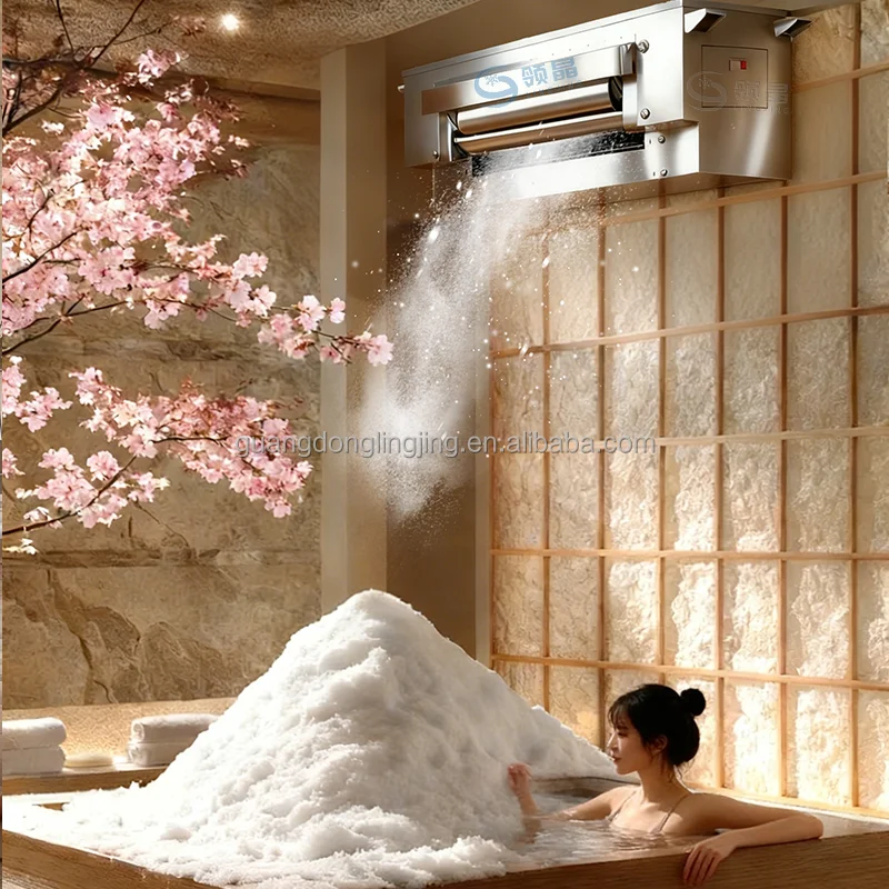 5kW 220V 500kg/24h Commercial Indoor Snow Falling Maker for Spa Theme Park Scenery