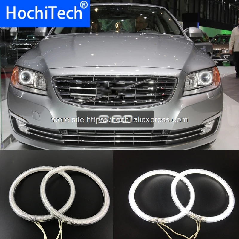 لفولفو S80 S80L 2012 2013 2014 2015 HochiTech ممتاز CCFL عيون الملاك عدة الترا برايت المصباح الإضاءة