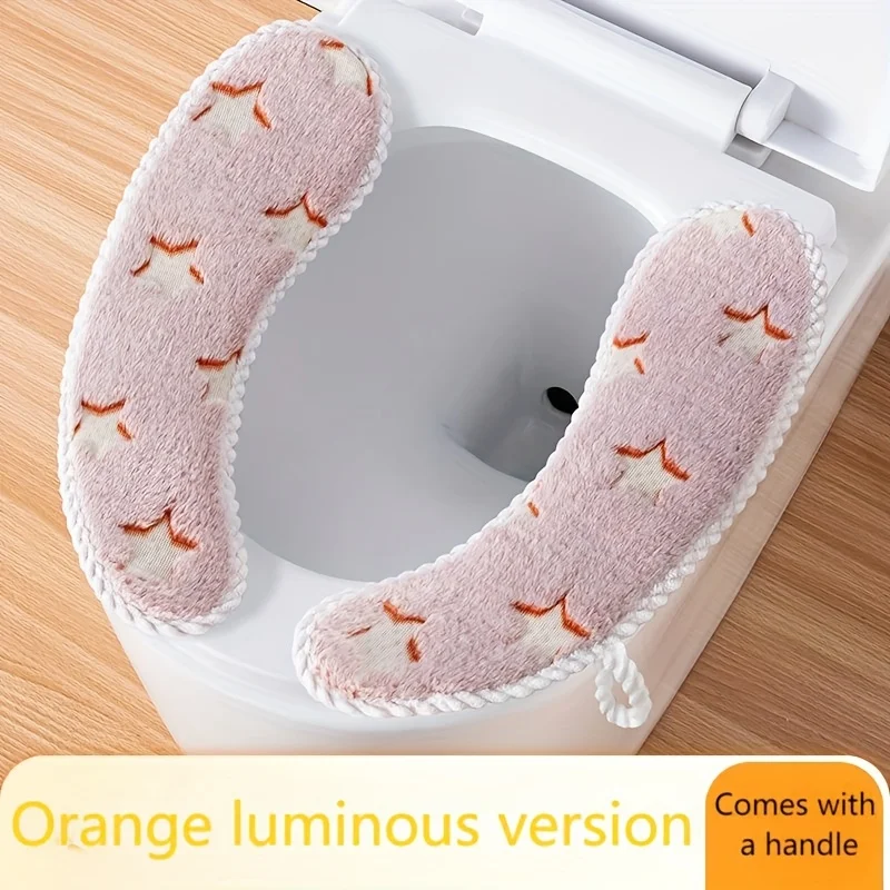 1 قطعة غطاء المرحاض مقعد المرحاض غطاء مقعد المرحاض السلطانية غطاء غطاء وسادة الدافئة لينة GlowInTheDark اكسسوارات الحمام وسادة
