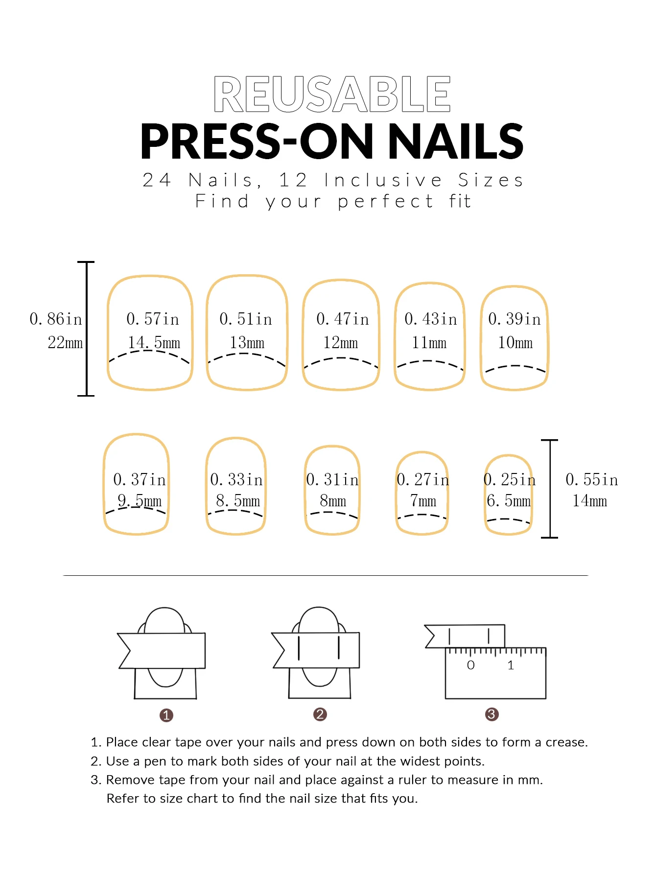 ミニマリストバタフライラインネイル,1ジェリージェル,1ファイル,ショートフレンチ,24個