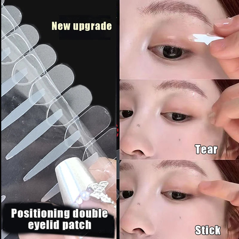 

96/160/320 Patches Double Eyelid Stickers With Handle Auxiliary Positioning Natural Invisible Long-lasting Shaping Big Eyes