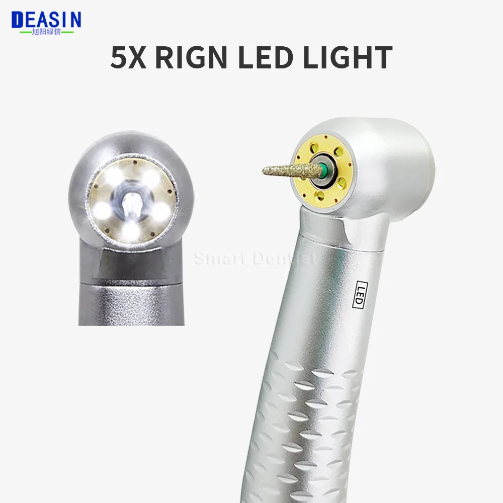 5-LED Shadowless LED High Speed Turbina Handpiece Dental Air Turbine Polishing Kits Whitening Tools Dental Material Tools