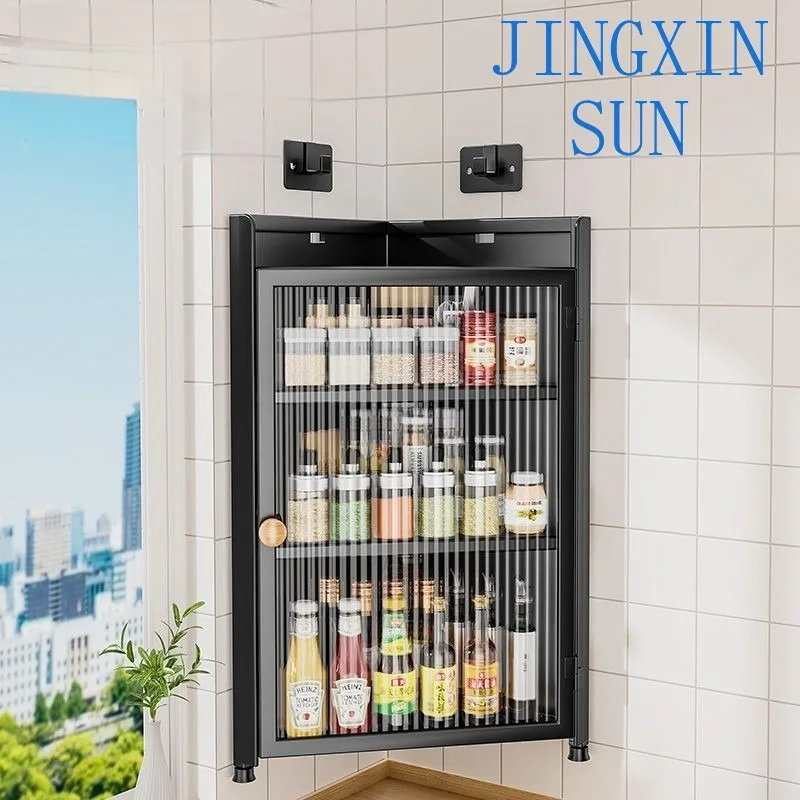 Corner Organizer Shelf Kitchen Angle Shelves Aesthetic Wall Storage Rack Multifunctional Floating Racks Kitchen Organization