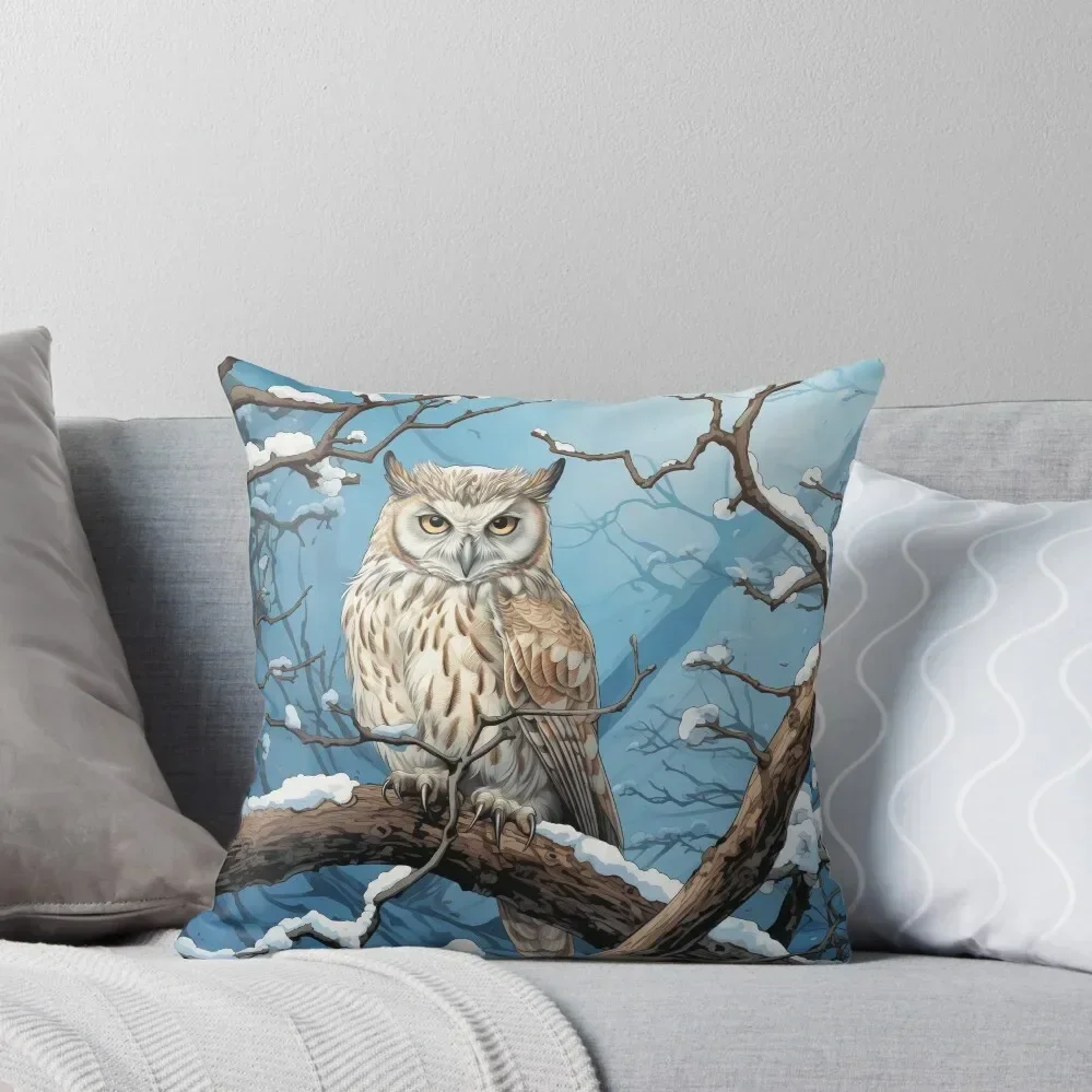 Winter’s Watcher Throw Pillow christmas ornaments 2025 Christmas Pillowcase pillow