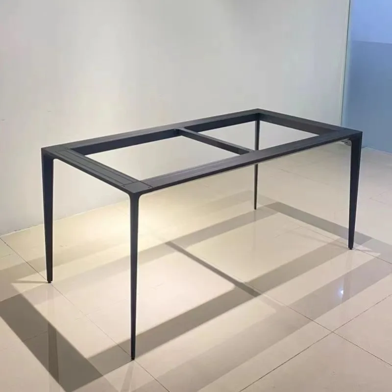 

Italian rock slab dining table foot small apartment table leg solid aluminum alloy dining foot marble foot bracket