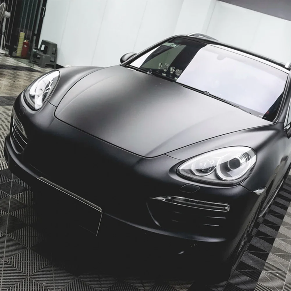 

Premium Matte Black Car Vinyl Wrap Film Bubble Air Free Release Decal PVC Motocycle Truck Body DIY Self Adhesive Decoration Film
